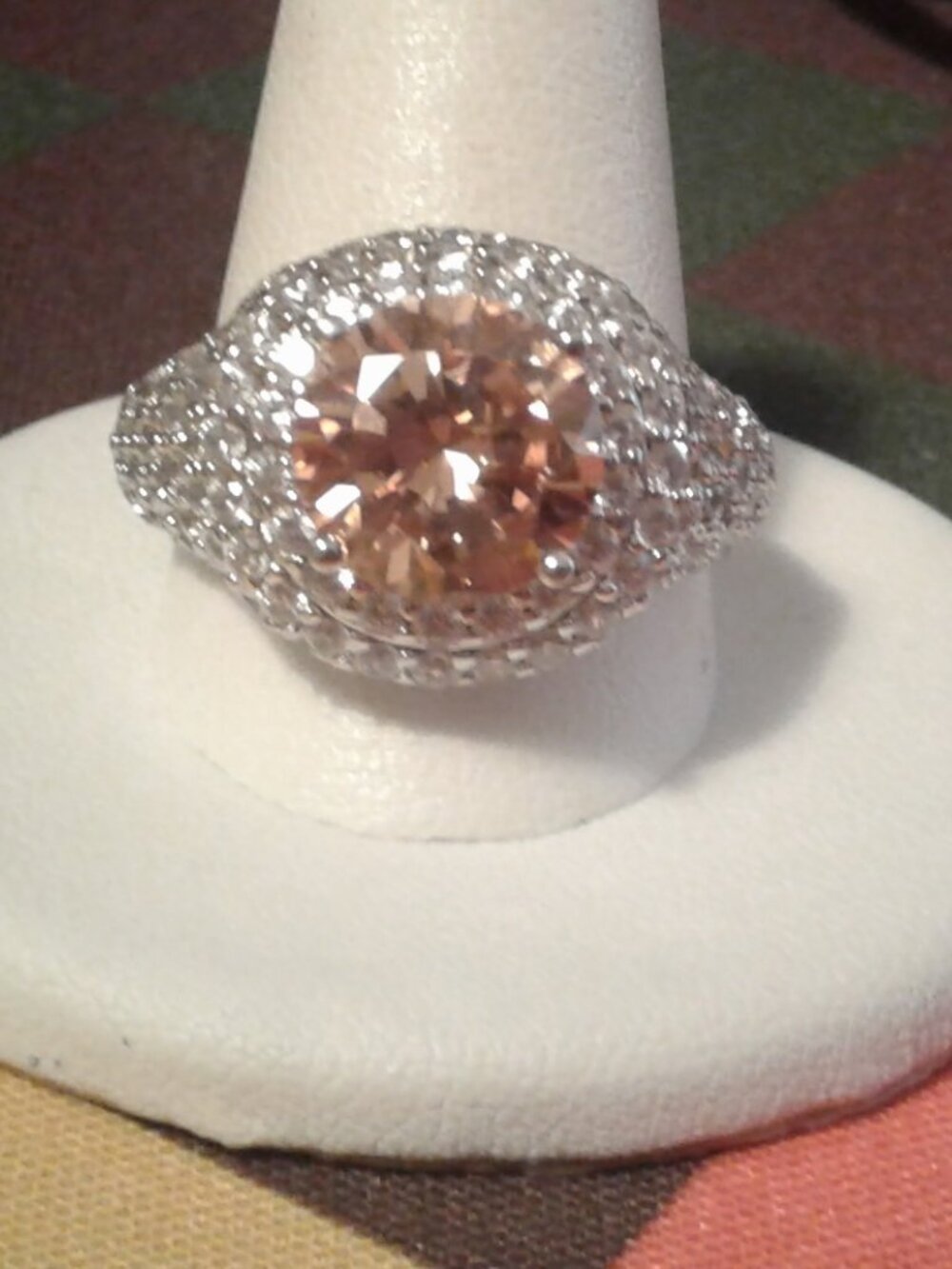 BJH483 Champagne Color Bella Luce CZ Cluster Ring 11.36ctw. Size 10 LNC